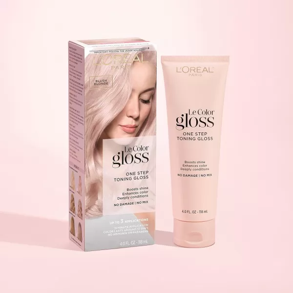 L'Oreal Paris Le Color One Step Hair Toning Gloss, Cool Blonde, 4 Ounce