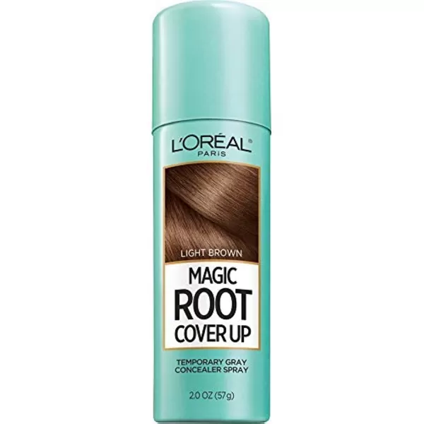 L'Oreal Paris Magic Root Cover Up Gray Concealer Spray Light Brown 2 oz.