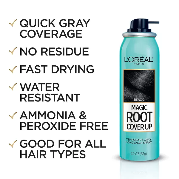 L'Oreal Paris Magic Root Cover Up Gray Concealer Spray Light Brown 2 oz.