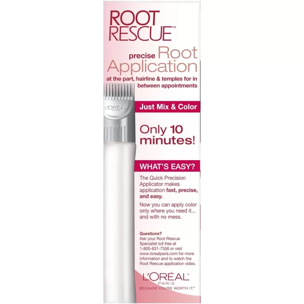 L'Oreal Paris Magic Root Rescue 10 Minute Root Hair Coloring Kit, Permanent Hair Color with Quick Precision Applicator, 100 percent Gray Coverage, 5 Medium Brown, 1 kit