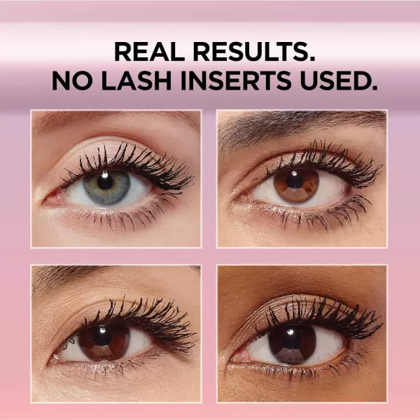 L'Oreal Paris Makeup Air Volume Mega Mascara, Lightweight &amp; Long-lasting Volumizing Mascara for Voluminous Eyelashes, Washable Blackest Black, 0.3 Fl Oz
