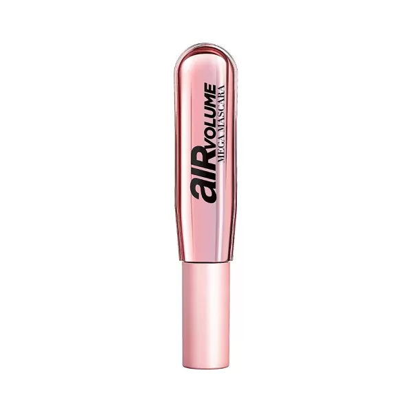 L'Oreal Paris Makeup Air Volume Mega Mascara, Lightweight &amp; Long-lasting Volumizing Mascara for Voluminous Eyelashes, Washable Blackest Black, 0.3 Fl Oz