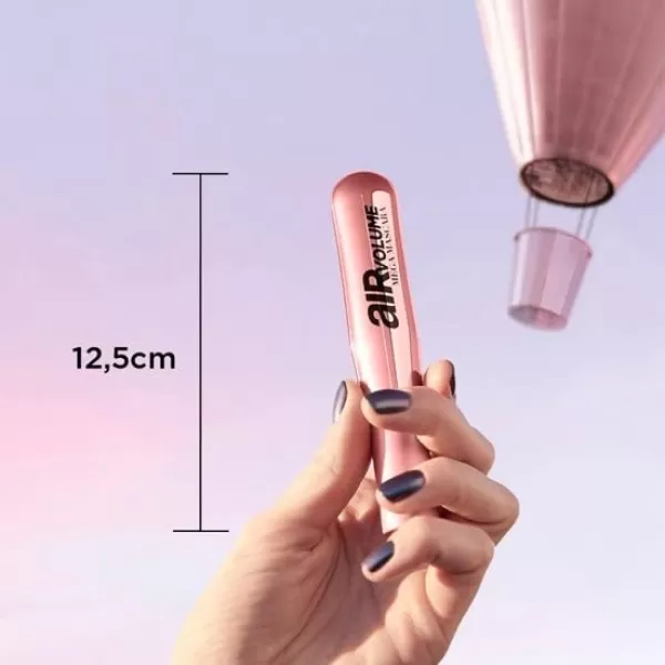 L'Oreal Paris Makeup Air Volume Mega Mascara, Lightweight &amp; Long-lasting Volumizing Mascara for Voluminous Eyelashes, Washable Blackest Black, 0.3 Fl Oz