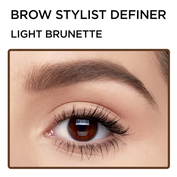 L'Oreal Paris Makeup Brow Stylist Definer Waterproof Eyebrow Pencil, Ultra-Fine Mechanical Pencil, Draws Tiny Brow Hairs and Fills in Sparse Areas and Gaps, Dark Brunette, 0.003 Ounce 