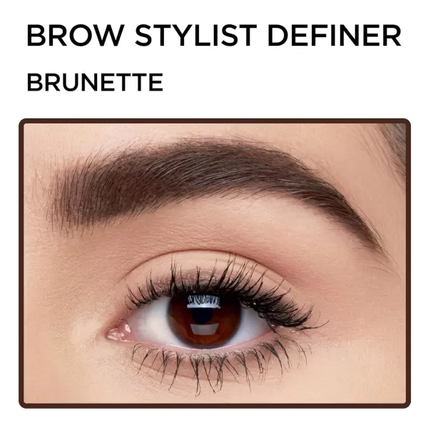L'Oreal Paris Makeup Brow Stylist Definer Waterproof Eyebrow Pencil, Ultra-Fine Mechanical Pencil, Draws Tiny Brow Hairs and Fills in Sparse Areas and Gaps, Dark Brunette, 0.003 Ounce 