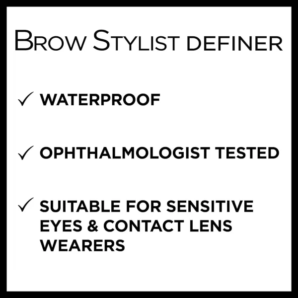 L'Oreal Paris Makeup Brow Stylist Definer Waterproof Eyebrow Pencil, Ultra-Fine Mechanical Pencil, Draws Tiny Brow Hairs and Fills in Sparse Areas and Gaps, Dark Brunette, 0.003 Ounce 