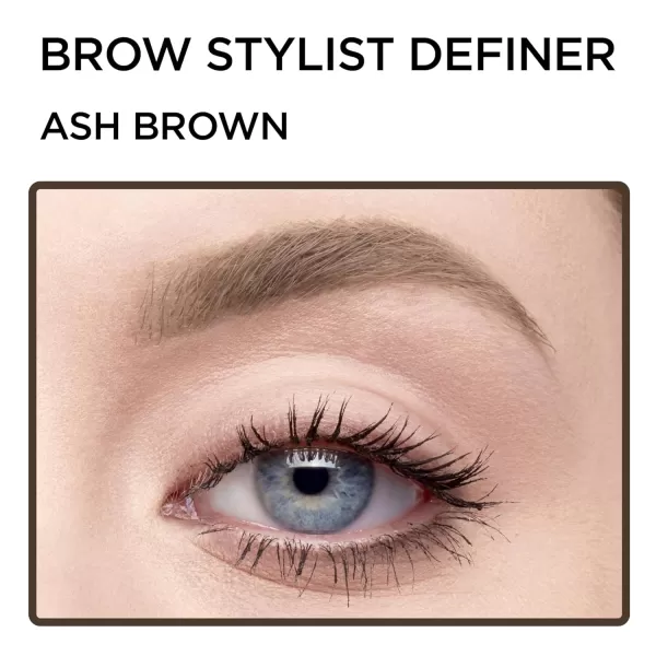 L'Oreal Paris Makeup Brow Stylist Definer Waterproof Eyebrow Pencil, Ultra-Fine Mechanical Pencil, Draws Tiny Brow Hairs and Fills in Sparse Areas and Gaps, Dark Brunette, 0.003 Ounce 