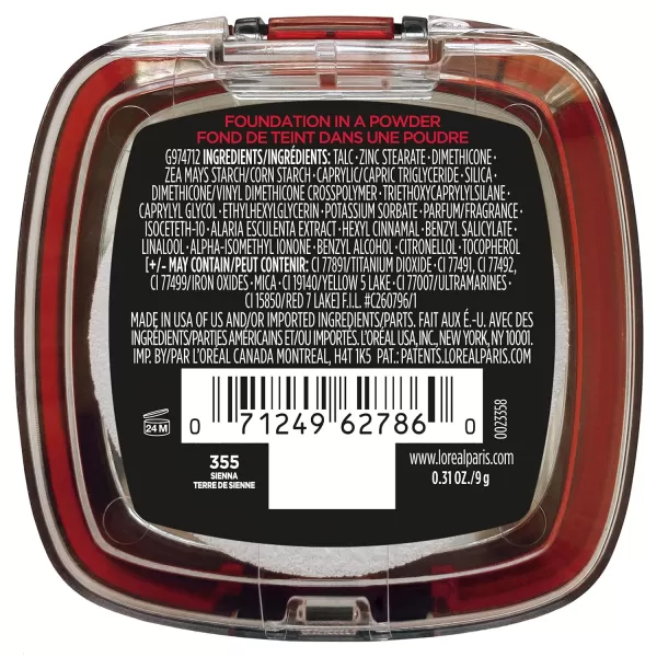 L'Oreal Paris Makeup Infallible Fresh Wear Foundation in a Powder, Up to 24H Wear, Waterproof, Vanilla, 0.31 oz.