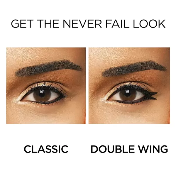 L'Oreal Paris Makeup Infallible Never Fail Original Mechanical Pencil Eyeliner with Built in Sharpener, Black Brown, 0.008 oz., 2 Count