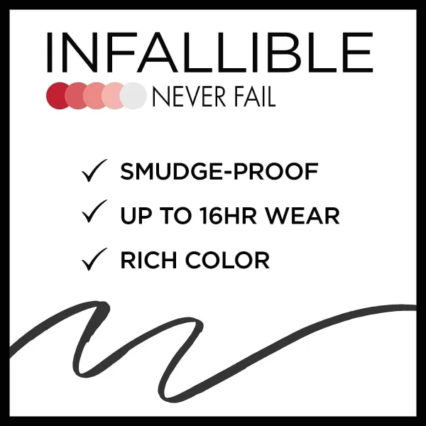 L'Oreal Paris Makeup Infallible Never Fail Original Mechanical Pencil Eyeliner with Built in Sharpener, Slate, 0.008 oz.