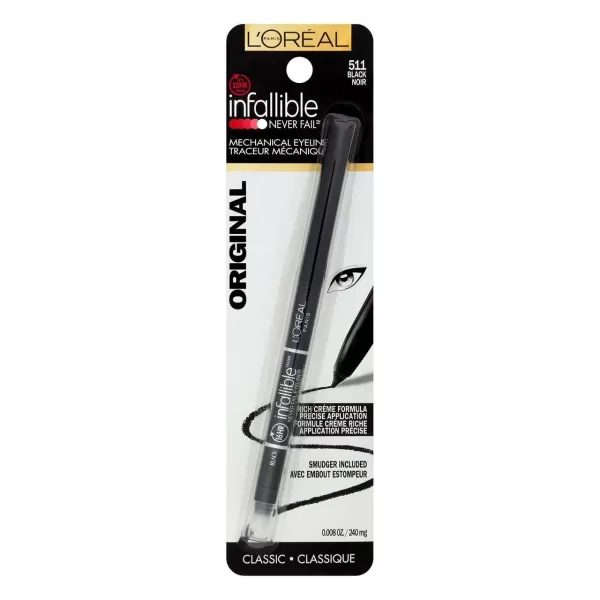 L'Oreal Paris Makeup Infallible Never Fail Original Mechanical Pencil Eyeliner with Built in Sharpener, Slate, 0.008 oz.