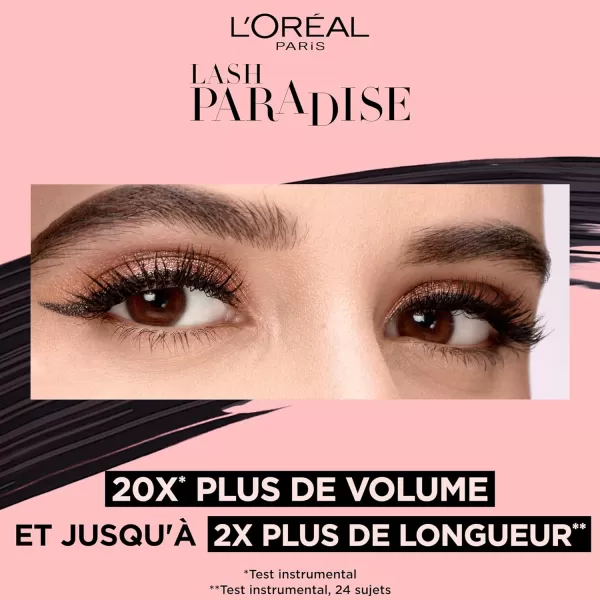 L'Oreal Paris Makeup Lash Paradise Mascara, Voluptuous Volume, Intense Length, Feathery Soft Full Lashes, No Flaking, No Smudging, No Clumping, Black, 0.25 Fl Oz 
