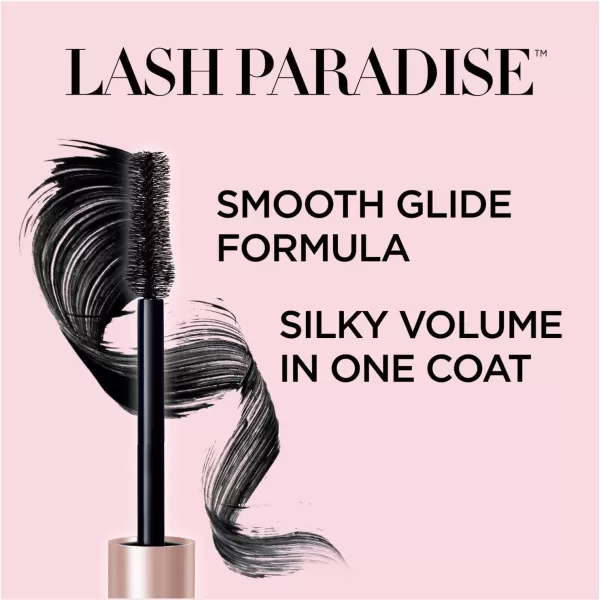L'Oreal Paris Makeup Lash Paradise Mascara, Voluptuous Volume, Intense Length, Feathery Soft Full Lashes, No Flaking, No Smudging, No Clumping, Black, 0.25 Fl Oz 