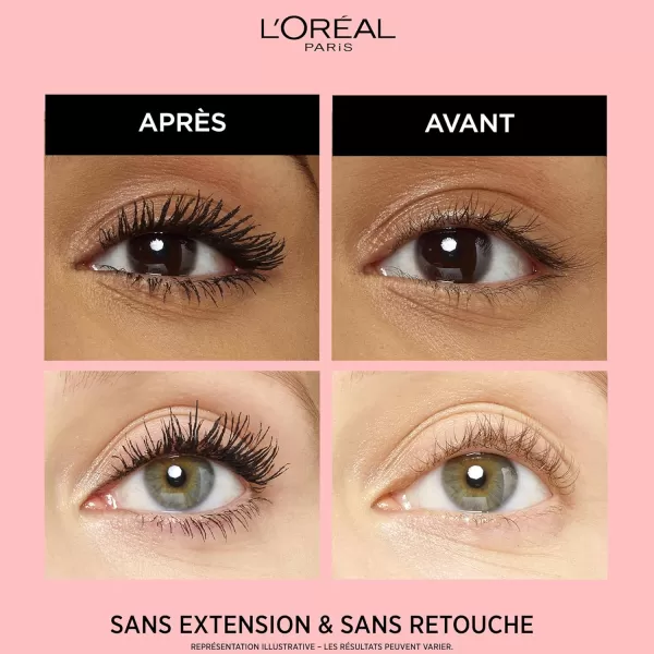L'Oreal Paris Makeup Lash Paradise Mascara, Voluptuous Volume, Intense Length, Feathery Soft Full Lashes, No Flaking, No Smudging, No Clumping, Black, 0.25 Fl Oz 