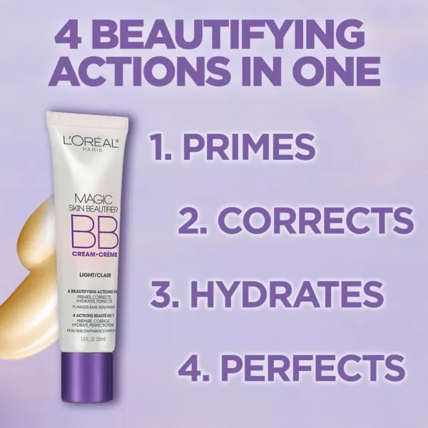 L'Oréal Paris Makeup Magic Skin Beautifier BB Cream Tinted Moisturizer, Medium, 1 fl oz, 1 Count