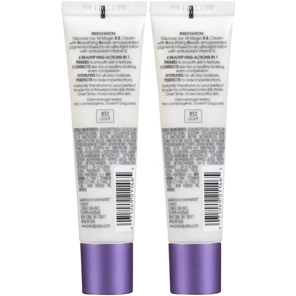L'Oréal Paris Makeup Magic Skin Beautifier BB Cream Tinted Moisturizer, Medium, 1 fl oz, 1 Count