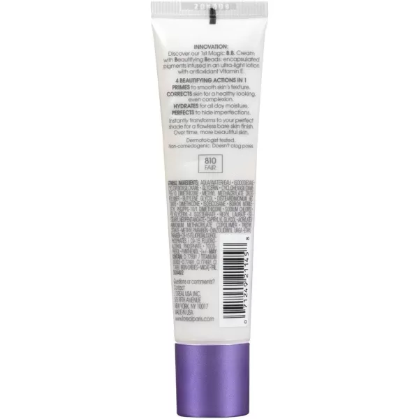 L'Oréal Paris Makeup Magic Skin Beautifier BB Cream Tinted Moisturizer, Medium, 1 fl oz, 1 Count