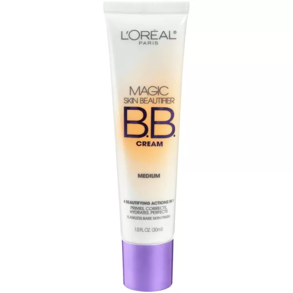 L'Oréal Paris Makeup Magic Skin Beautifier BB Cream Tinted Moisturizer, Medium, 1 fl oz, 1 Count