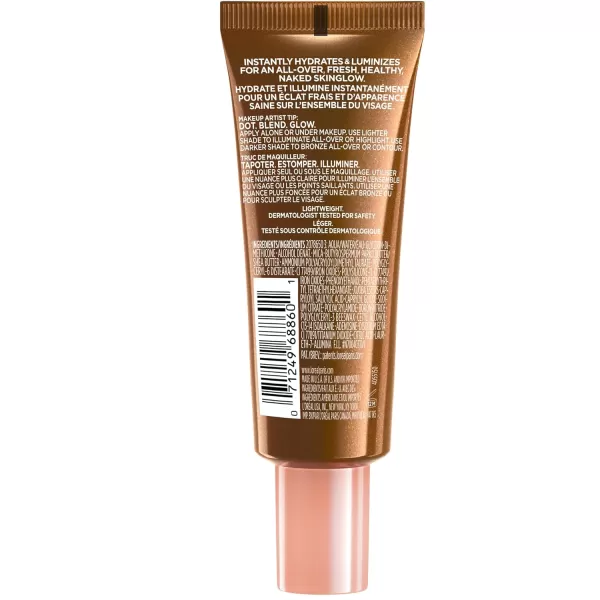 L'Oreal Paris Makeup True Match Lumi Glotion, Natural Glow Enhancer, Illuminator Highlighter Skin Tint, for an All Day Radiant Glow, Medium, 1.35 Ounces