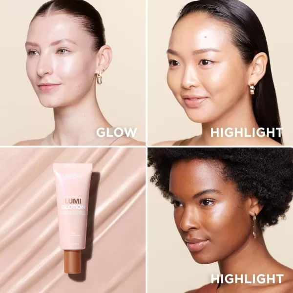 L'Oreal Paris Makeup True Match Lumi Glotion, Natural Glow Enhancer, Illuminator Highlighter Skin Tint, for an All Day Radiant Glow, Medium, 1.35 Ounces