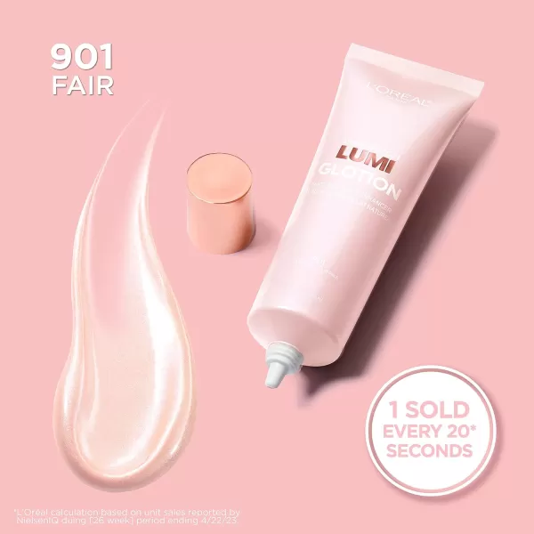 L'Oreal Paris Makeup True Match Lumi Glotion, Natural Glow Enhancer, Illuminator Highlighter Skin Tint, for an All Day Radiant Glow, Medium, 1.35 Ounces
