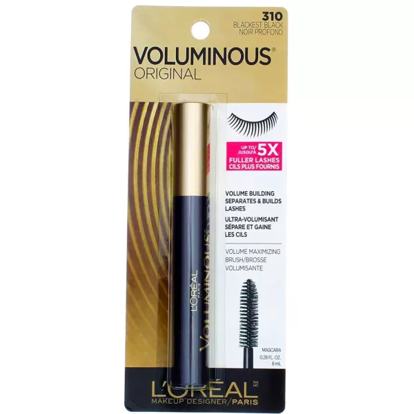 L’Oreal Paris Makeup Voluminous Original Volume Building Mascara, Carbon Black, 0.26 Fl Oz