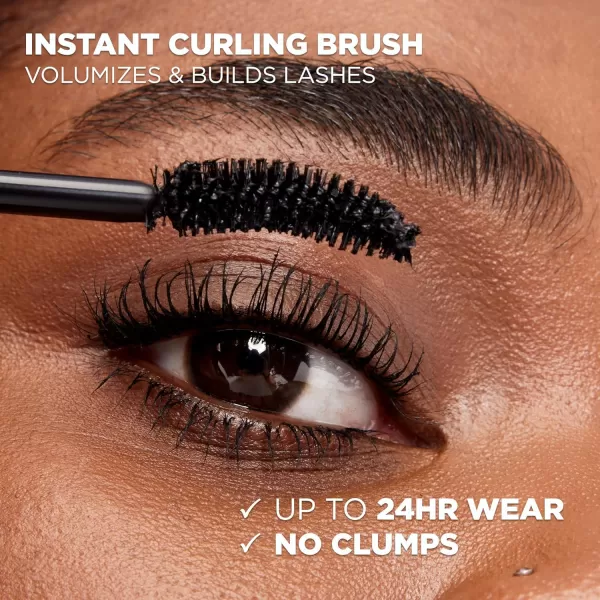 L'Oreal Paris Makeup Voluminous Original Volume Building Mascara with Curved Brush, Black, 2 Count
