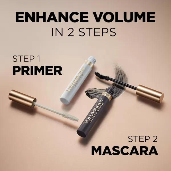 L'Oreal Paris Makeup Voluminous Original Volume Building Mascara with Curved Brush, Black, 2 Count