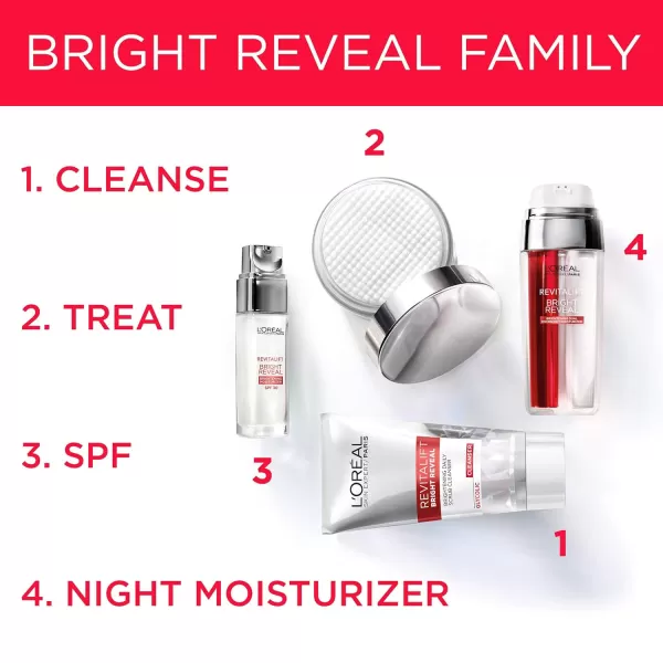 L'Oréal Paris Revitalift Bright Reveal Anti-Aging Day Cream with SPF 30 with Glycolic Acid, Vitamin C &amp; Pro-Retinol, Reduce Wrinkles 1 fl. oz.