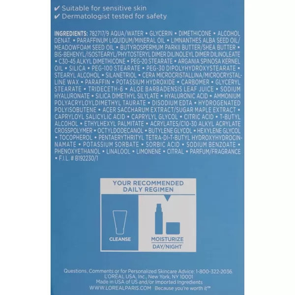 L'Oreal Paris Skincare Hydra Genius Daily Liquid Care Oil-Free Face Moisturizer for Normal to Dry Skin, Hyaluronic Acid Moisturizer for Face with Aloe Water and Hyaluronic Acid, 3.04 fl. oz.)