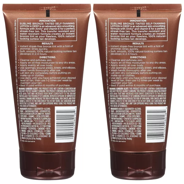 L'Oreal Paris Sublime Bronze Tinted Self Tanning Lotion, Medium Natural Tan 5 fl. Oz