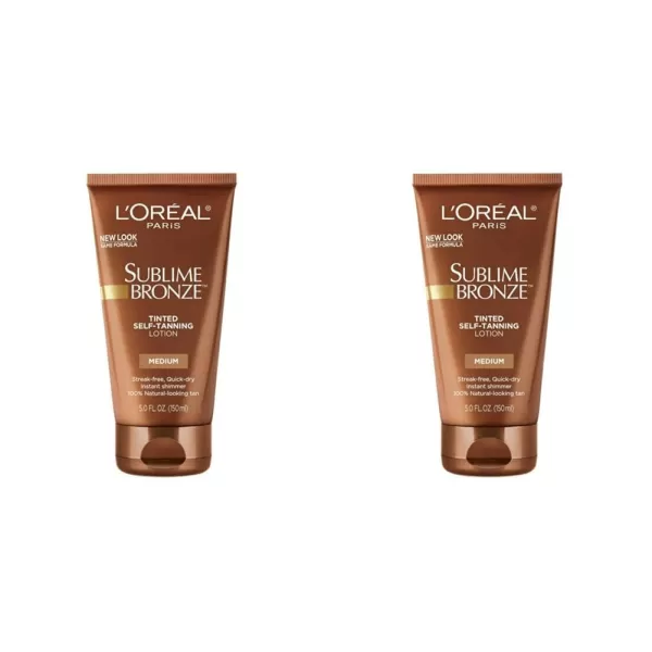 L'Oreal Paris Sublime Bronze Tinted Self Tanning Lotion, Medium Natural Tan 5 fl. Oz
