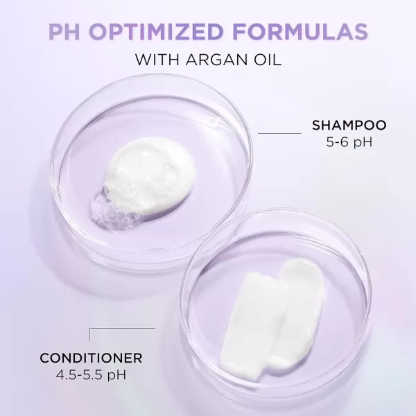 L'Oreal Paris Sulfate Free Glossing Shampoo, Intensifies Hair Shine &amp; Smoothness, pH Balanced &amp; Argan Oil Infused Vegan Hair Care, EverPure, 8.5 Fl Oz