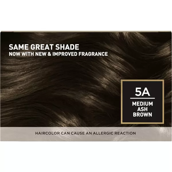 L'Oreal Paris Superior Preference Fade-Defying + Shine Permanent Hair Color, 5G Medium Golden Brown, Pack of 1, Hair Dye