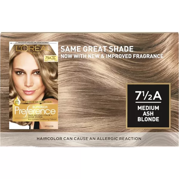 L'Oreal Paris Superior Preference Fade-Defying + Shine Permanent Hair Color, 5G Medium Golden Brown, Pack of 1, Hair Dye