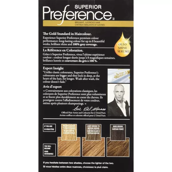 L'Oreal Paris Superior Preference Fade-Defying + Shine Permanent Hair Color, 9.5N Lightest Natural Blonde, Pack of 3, Hair Dye