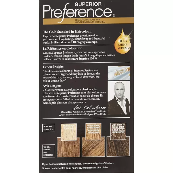 L'Oreal Paris Superior Preference Fade-Defying + Shine Permanent Hair Color, 9.5N Lightest Natural Blonde, Pack of 3, Hair Dye