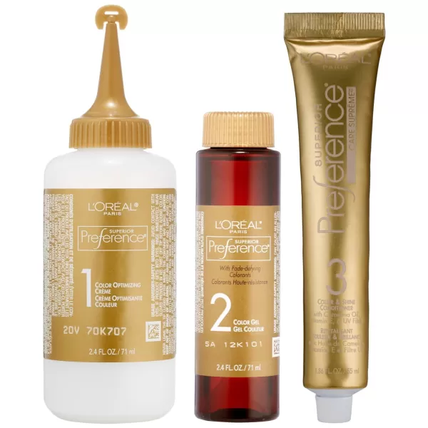 L'Oreal Paris Superior Preference Fade-Defying + Shine Permanent Hair Color, 9.5N Lightest Natural Blonde, Pack of 3, Hair Dye
