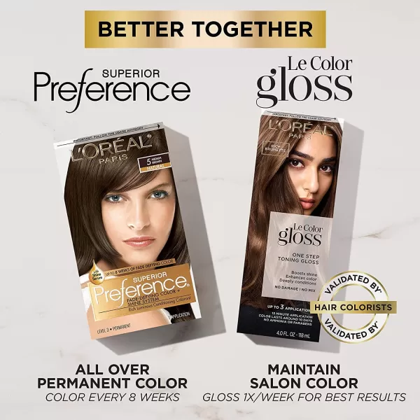 L'Oreal Paris Superior Preference Fade-Defying + Shine Permanent Hair Color, 9.5N Lightest Natural Blonde, Pack of 3, Hair Dye