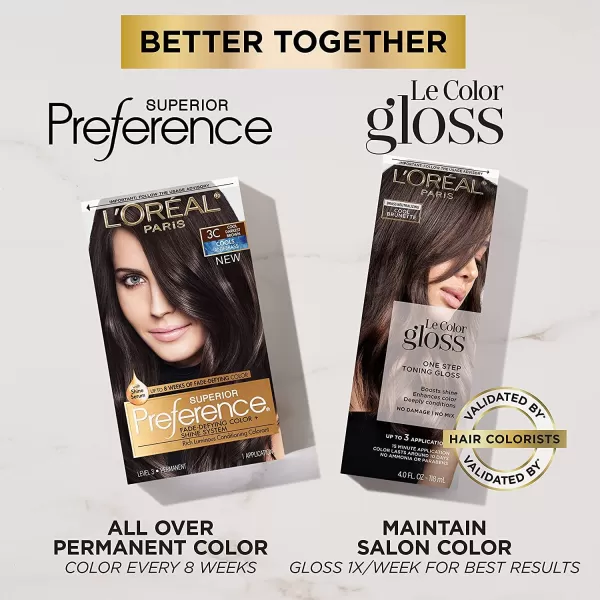 L'Oreal Paris Superior Preference Fade-Defying + Shine Permanent Hair Color, 9.5N Lightest Natural Blonde, Pack of 3, Hair Dye