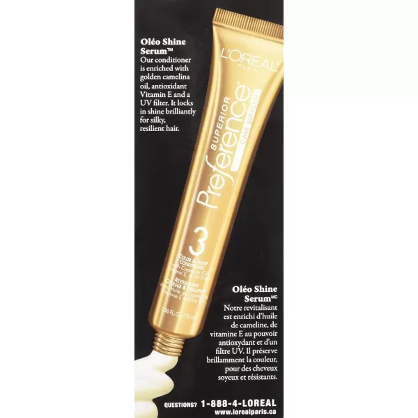 L'Oreal Paris Superior Preference Fade-Defying + Shine Permanent Hair Color, 9.5N Lightest Natural Blonde, Pack of 3, Hair Dye