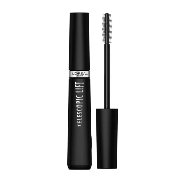 L’Oréal Paris Telescopic Lift Washable Mascara, Lengthening and Volumizing Eye Makeup, Lash Lift with Up to 36HR Wear, Black, 0.33 Fl Oz