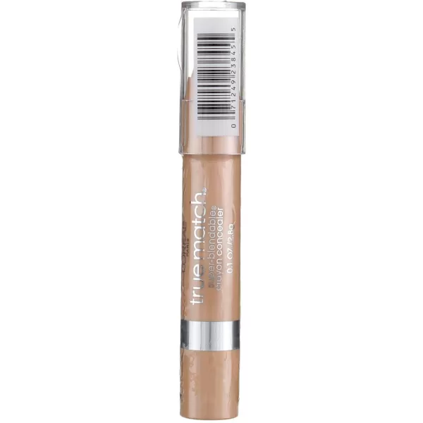L'Oreal Paris True Match Super Blendable Crayon Concealer, Light/Medium Neutral, 0.1 oz.