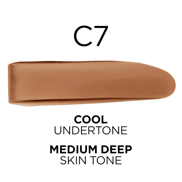 L'Oreal Paris True Match Super-Blendable Foundation, Medium Coverage Liquid Foundation Makeup, W8, Medium Deep, 1 Fl Oz