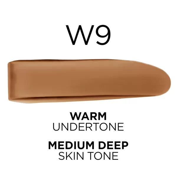 L'Oreal Paris True Match Super-Blendable Foundation, Medium Coverage Liquid Foundation Makeup, W8, Medium Deep, 1 Fl Oz