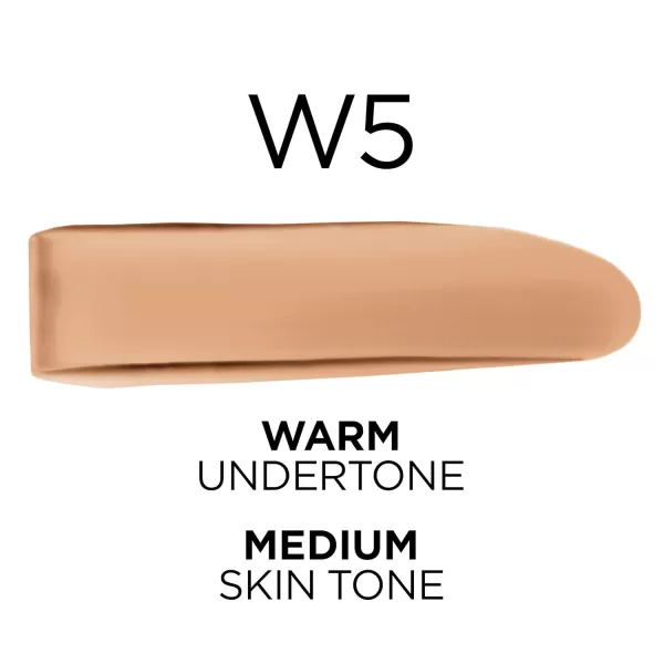 L'Oreal Paris True Match Super-Blendable Foundation, Medium Coverage Liquid Foundation Makeup, W8, Medium Deep, 1 Fl Oz