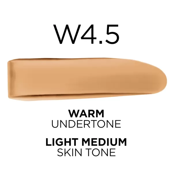 L'Oreal Paris True Match Super-Blendable Foundation, Medium Coverage Liquid Foundation Makeup, W8, Medium Deep, 1 Fl Oz