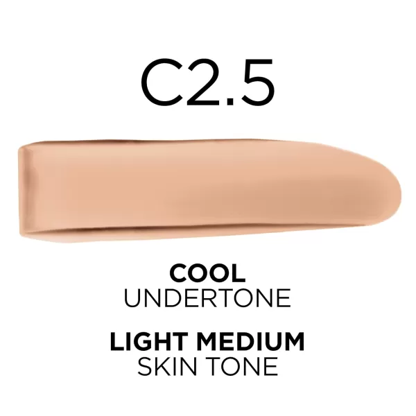 L'Oreal Paris True Match Super-Blendable Foundation, Medium Coverage Liquid Foundation Makeup, W8, Medium Deep, 1 Fl Oz