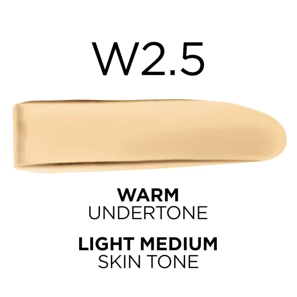 L'Oreal Paris True Match Super-Blendable Foundation, Medium Coverage Liquid Foundation Makeup, W8, Medium Deep, 1 Fl Oz
