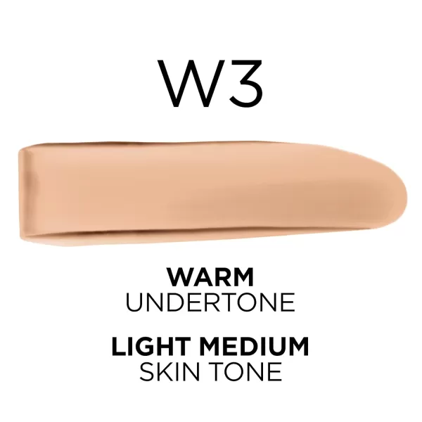 L'Oreal Paris True Match Super-Blendable Foundation, Medium Coverage Liquid Foundation Makeup, W8, Medium Deep, 1 Fl Oz